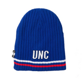 North Carolina Tar Heels BBH NCAA Alternative Logo Striped Winter Knit Hat Beanie - Blue